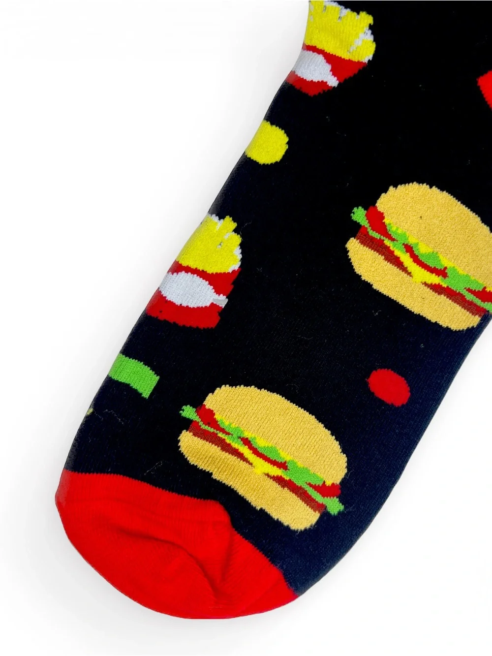 NWOT Burger Time! Fun Burger & Fry Novelty Crew Socks – Funky Fast Food Socks